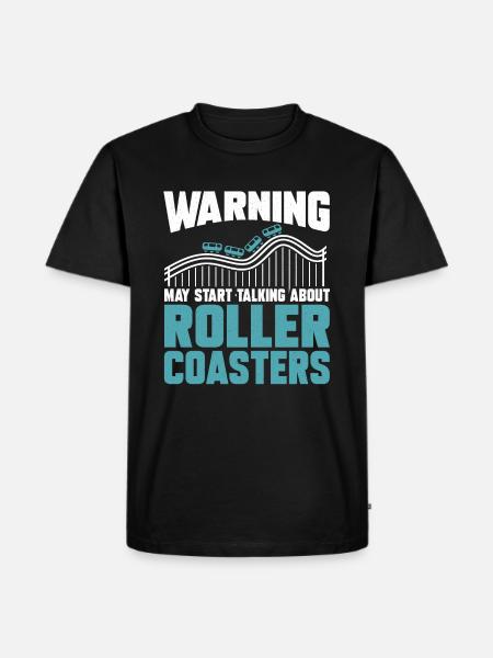 Achterbahn Freizeitpark Vergnügungspark - Männer Premium Bio T-Shirt - Schwarz
