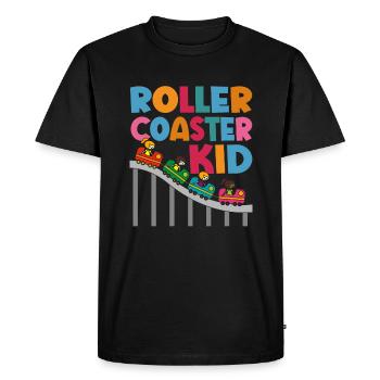 Roller Coaster Amusement Park Amusement Park - Men's Premium Organic T-Shirt - black - Front - Nico (187cm)