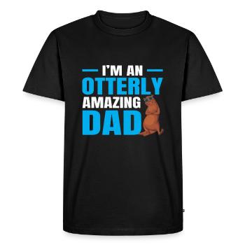 Loutre les amoureux des animaux loutre mere animal amour - T-shirt Premium bio Homme - noir - Devant - Nico (187cm)