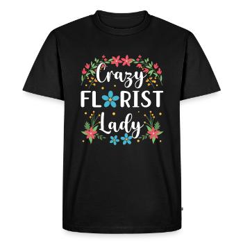 Fleurs Fleuriste fleuriste fleuriste fleuriste fleur - T-shirt Premium bio Homme - noir - Devant - Nico (187cm)