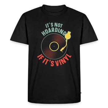 Vinyle Tourne-disques Musique de collection Disques - T-shirt Premium bio Homme - noir - Devant - Nico (187cm)