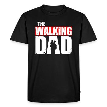 Papa Père Fête des PèreS LE PAPA QUI MARCHE - T-shirt Premium bio Homme - noir - Devant - Nico (187cm)