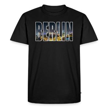 Horizon de Berlin - T-shirt Premium bio Homme - noir - Devant - Nico (187cm)