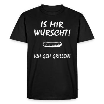 Grillades « Wurscht » Dictons de grillades Viande de grillade - T-shirt Premium bio Homme - noir - Devant - Nico (187cm)