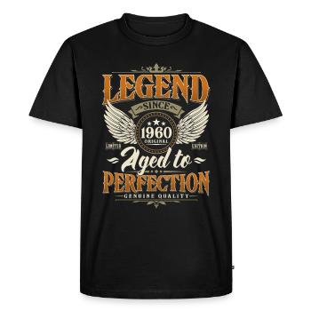 Légende depuis les années 1960 Vintage Vintage anniversaire - T-shirt Premium bio Homme - noir - Devant - Nico (187cm)