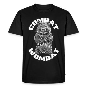 Combat Wombat - Chemise - T-shirt Premium bio Homme - noir - Devant - Nico (187cm)