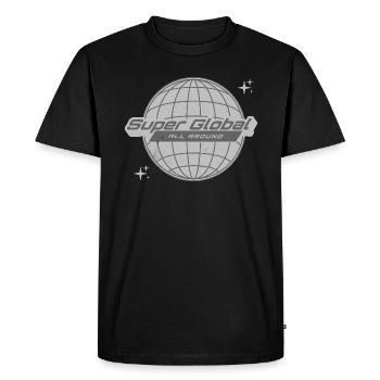 Super Global World Rétro Vintage - T-shirt Premium bio Homme - noir - Devant - Nico (187cm)