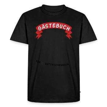 Livre d’or Mon idée cadeau d’anniversaire de 18 ans - T-shirt Premium bio Homme - noir - Devant - Nico (187cm)