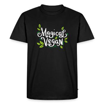 Magical vegan vegan vegan diet food - Men's Premium Organic T-Shirt - black - Front - Nico (187cm)