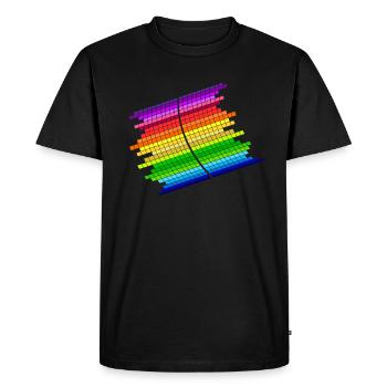 RainBow Equalizer - T-shirt Premium bio Homme - noir - Devant - Nico (187cm)
