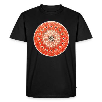 Vintage mandala rosace - Men's Premium Organic T-Shirt - black - Front - Nico (187cm)