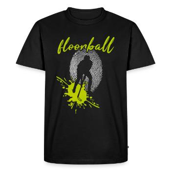 Floorball Floorball FLOORBALL PLAYER Floorballer - T-shirt Premium bio Homme - noir - Devant - Nico (187cm)
