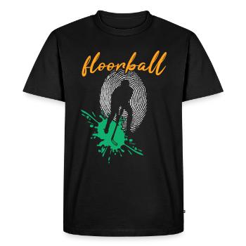 Floorball Floorball FLOORBALL PLAYER Floorballer - T-shirt Premium bio Homme - noir - Devant - Nico (187cm)