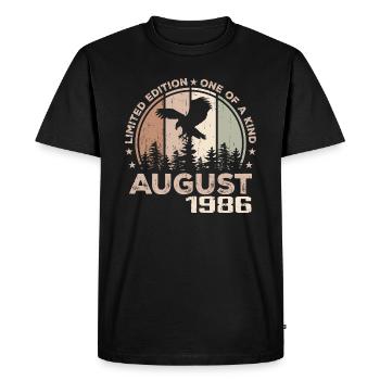 Incomparable depuis août 1986, 38e Anniversaire - T-shirt Premium bio Homme - noir - Devant - Nico (187cm)