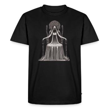 Reine de l’horreur sur le trône - T-shirt Premium bio Homme - noir - Devant - Nico (187cm)