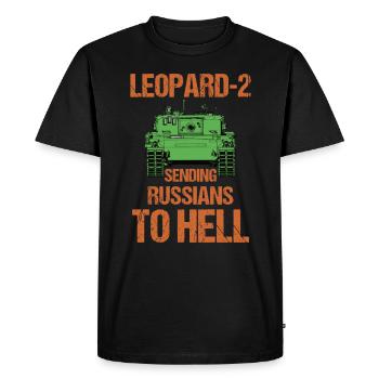 Leopard 2, the tanks sending Russians to Hell - Men's Premium Organic T-Shirt - black - Front - Nico (187cm)