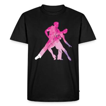 Salsa Dancing Dancing Couple Anniversaire Cadeau Rose - T-shirt Premium bio Homme - noir - Devant - Nico (187cm)