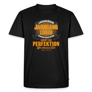 Jahrgang 1969 - Männer Premium Bio T-Shirt - Schwarz - Vorne - Nico (187cm)