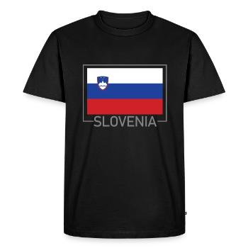 Slowenien - Männer Premium Bio T-Shirt - Schwarz - Vorne - Nico (187cm)