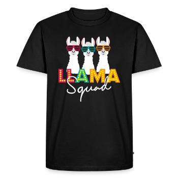 Llama Squad No-probllama Animal Lover Idée cadeau - T-shirt Premium bio Homme - noir - Devant - Nico (187cm)