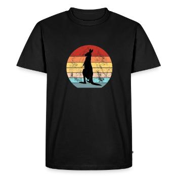 Kangourou australien - T-shirt Premium bio Homme - noir - Devant - Nico (187cm)
