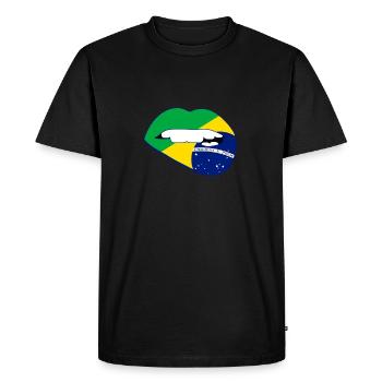 Brésil - T-shirt Premium bio Homme - noir - Devant - Nico (187cm)