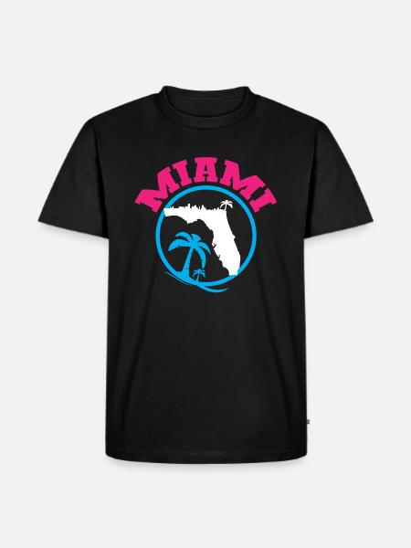 Miami - Männer Premium Bio T-Shirt - Schwarz