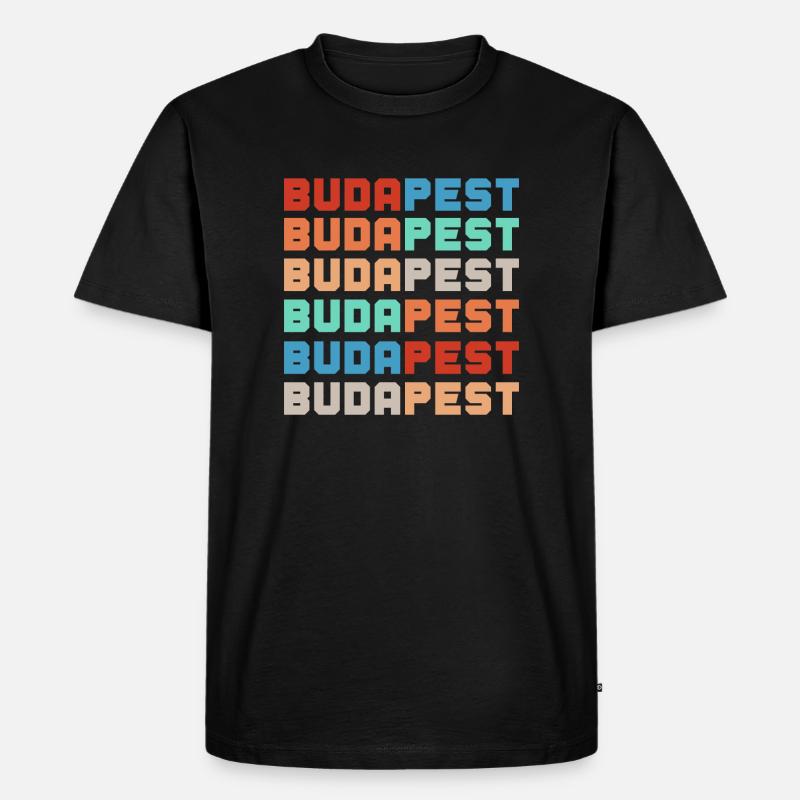 Budapest - Männer Premium Bio T-Shirt - Schwarz