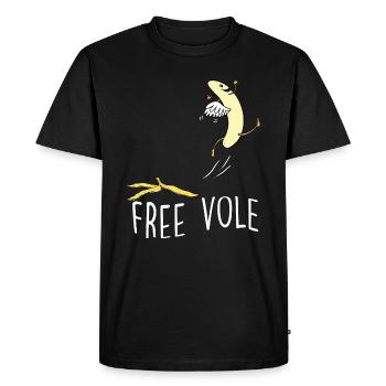 Free Vole Banane Libre Bonne Humeur - T-shirt Premium bio Homme - noir - Devant - Nico (187cm)