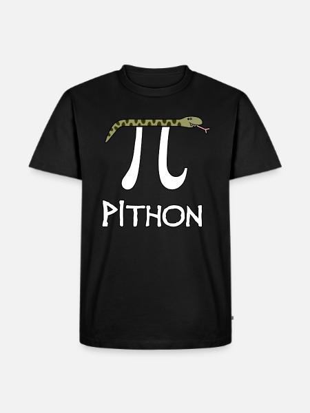 Pithon - Männer Premium Bio T-Shirt - Schwarz