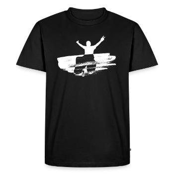 Paralimpic White - Men's Premium Organic T-Shirt - black - Front - Nico (187cm)