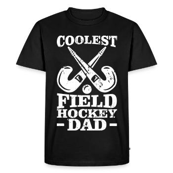 Papa de hockey le plus cool - T-shirt Premium bio Homme - noir - Devant - Nico (187cm)