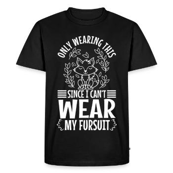 Je ne le porte que depuis que je ne peux pas porter ma fursuit - T-shirt Premium bio Homme - noir - Devant - Nico (187cm)