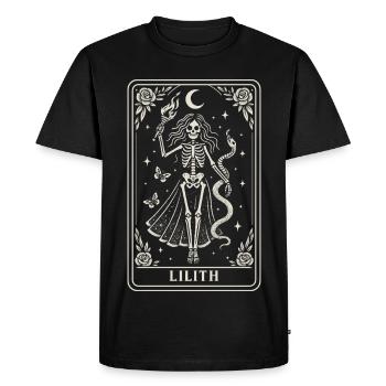 Lilith Squelette Déesse Clair de Lune - T-shirt Premium bio Homme - noir - Devant - Nico (187cm)