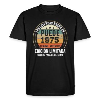 Cadeau Anniversaire Mai 1975, Né en mai 1975 - T-shirt Premium bio Homme - noir - Devant - Nico (187cm)