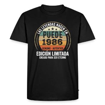 Cadeau Anniversaire Mai 1986, Né en mai 1986 - T-shirt Premium bio Homme - noir - Devant - Nico (187cm)