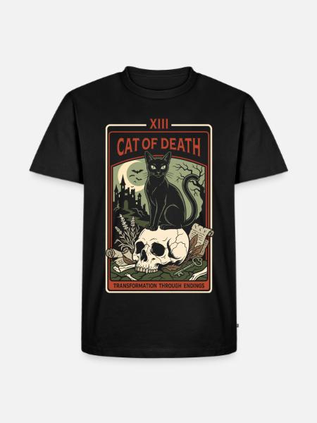 Katze Tarot - Männer Premium Bio T-Shirt - Schwarz