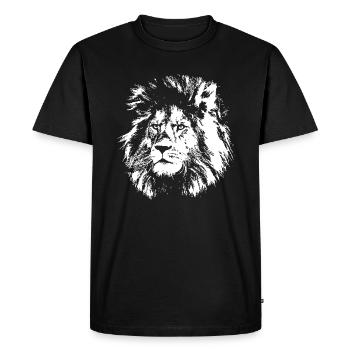 Lion - Safari - Lionne - T-shirt Premium bio Homme - noir - Devant - Nico (187cm)