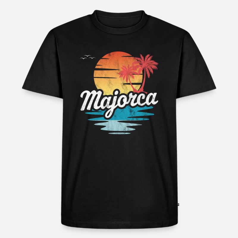 Mallorca - Männer Premium Bio T-Shirt - Schwarz