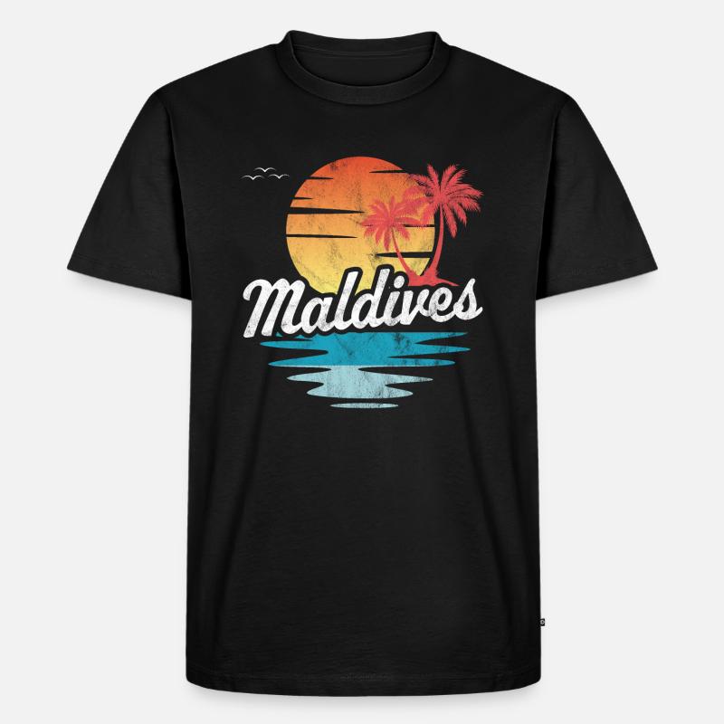 Malediven - Männer Premium Bio T-Shirt - Schwarz