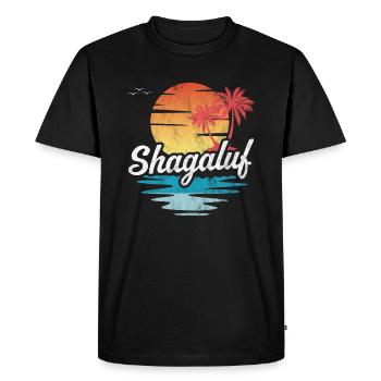 Shagaluf - T-shirt Premium bio Homme - noir - Devant - Nico (187cm)