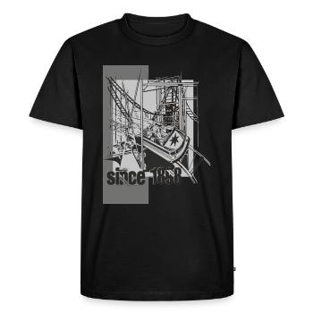 montagnes russes - T-shirt Premium bio Homme - noir - Devant - Nico (187cm)