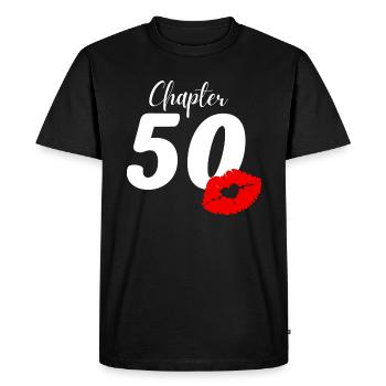 50th birthday - Men's Premium Organic T-Shirt - black - Front - Nico (187cm)