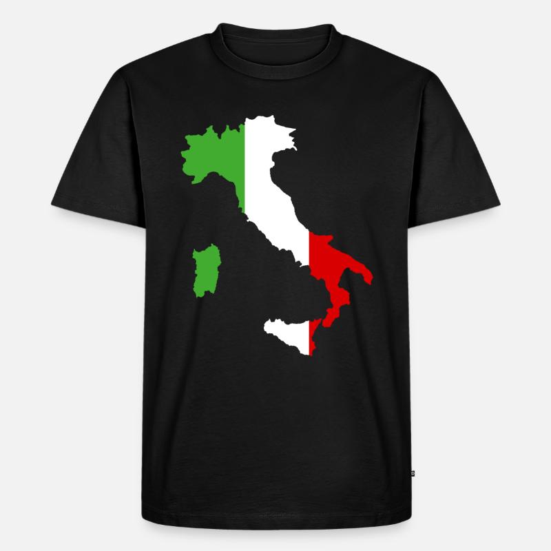 Italien - Männer Premium Bio T-Shirt - Schwarz