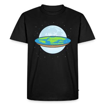 Croyant en théorie de la Terre plate - Globe Conspiracy - T-shirt Premium bio Homme - noir - Devant - Nico (187cm)