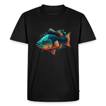 Wild Fish - Men's Premium Organic T-Shirt - black - Front - Nico (187cm)