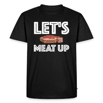 Let's Make Meat | grilling, funny sayings - Men's Premium Organic T-Shirt - black - Front - Nico (187cm)