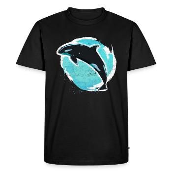 Orque tueur de baleine - T-shirt Premium bio Homme - noir - Devant - Nico (187cm)