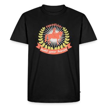 Horse riding - Men's Premium Organic T-Shirt - black - Front - Nico (187cm)