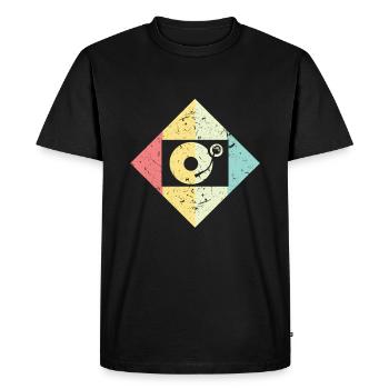 électrophone - T-shirt Premium bio Homme - noir - Devant - Nico (187cm)